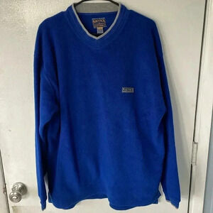 Nautica marine denim co fleece sweater